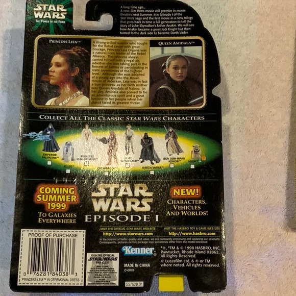 1998 Hasbro Star Wars The power of the force princess Leia action figure - Picture 3 of 5